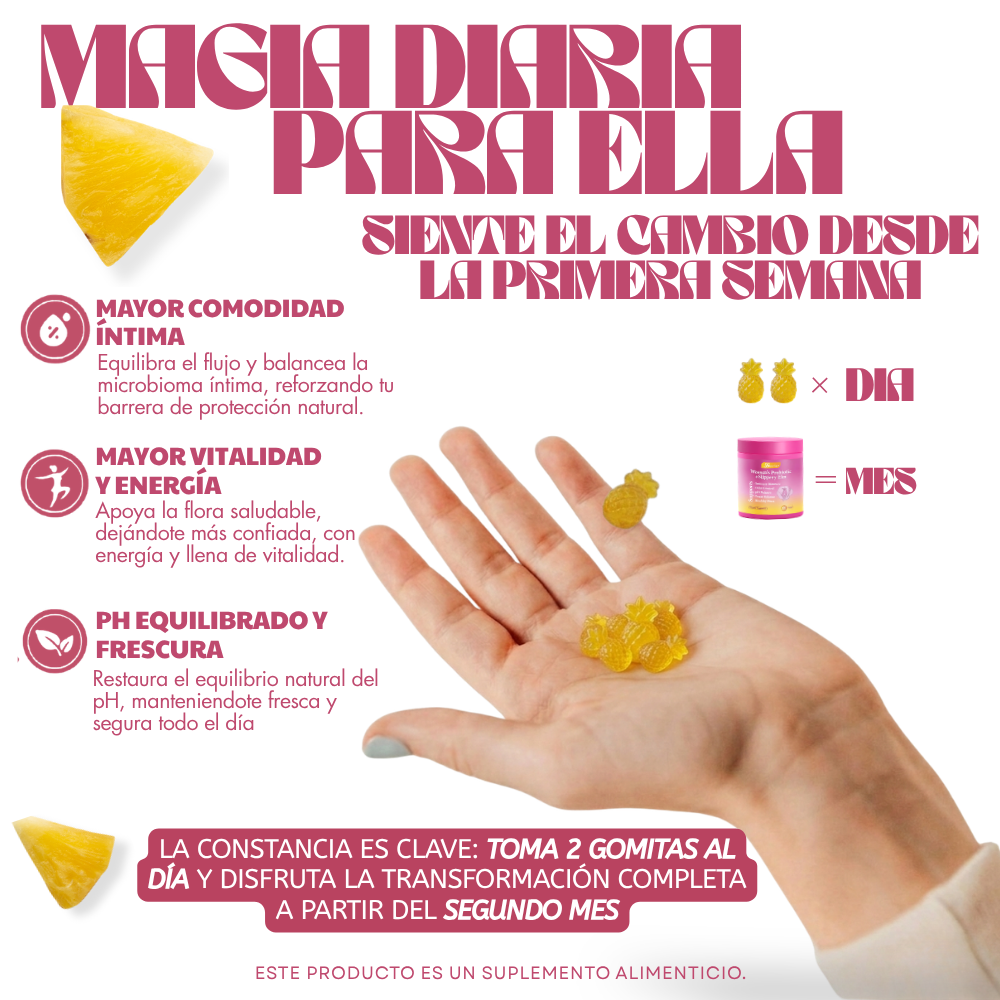 Gomitas Probióticas de Piña — Frescura y Equilibrio Íntimo