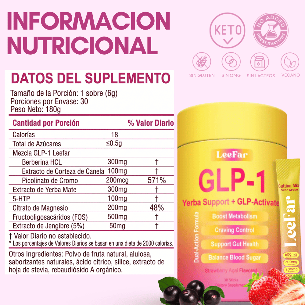 Infusión Fresa Açaí - Menos Antojos, Más Control